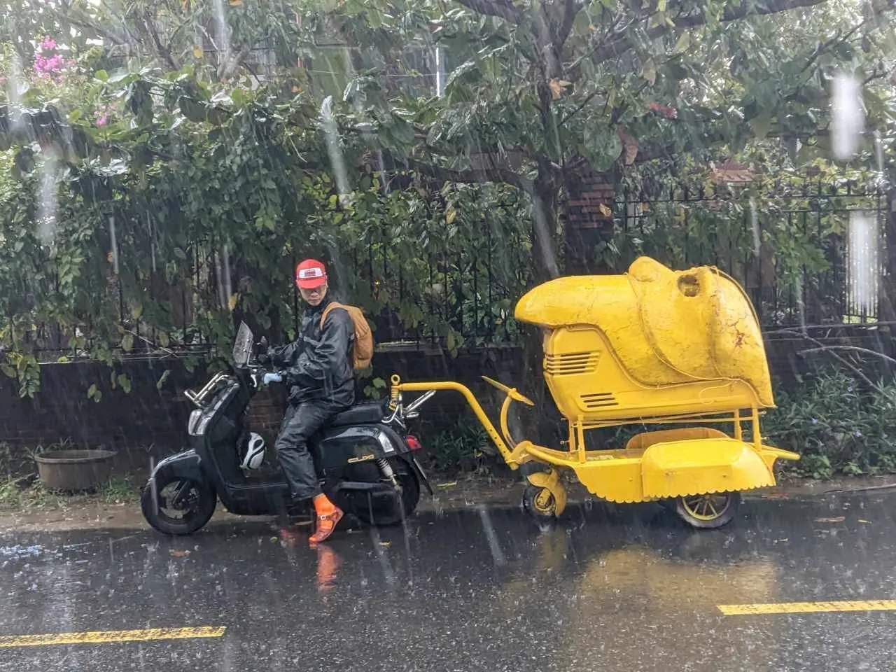 Trailer vàng trong mưa