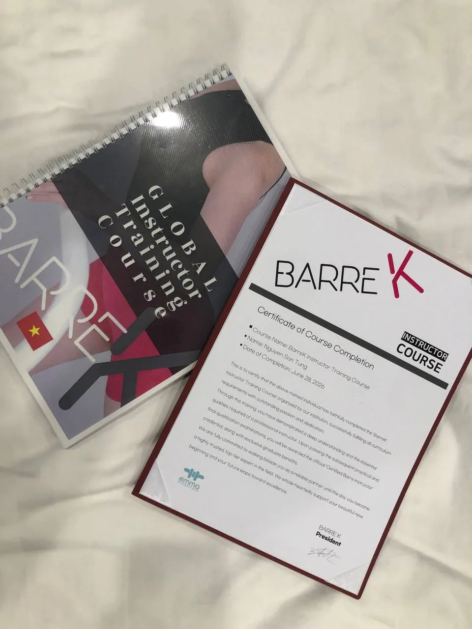 Chứng chỉ BarreK — bản 2