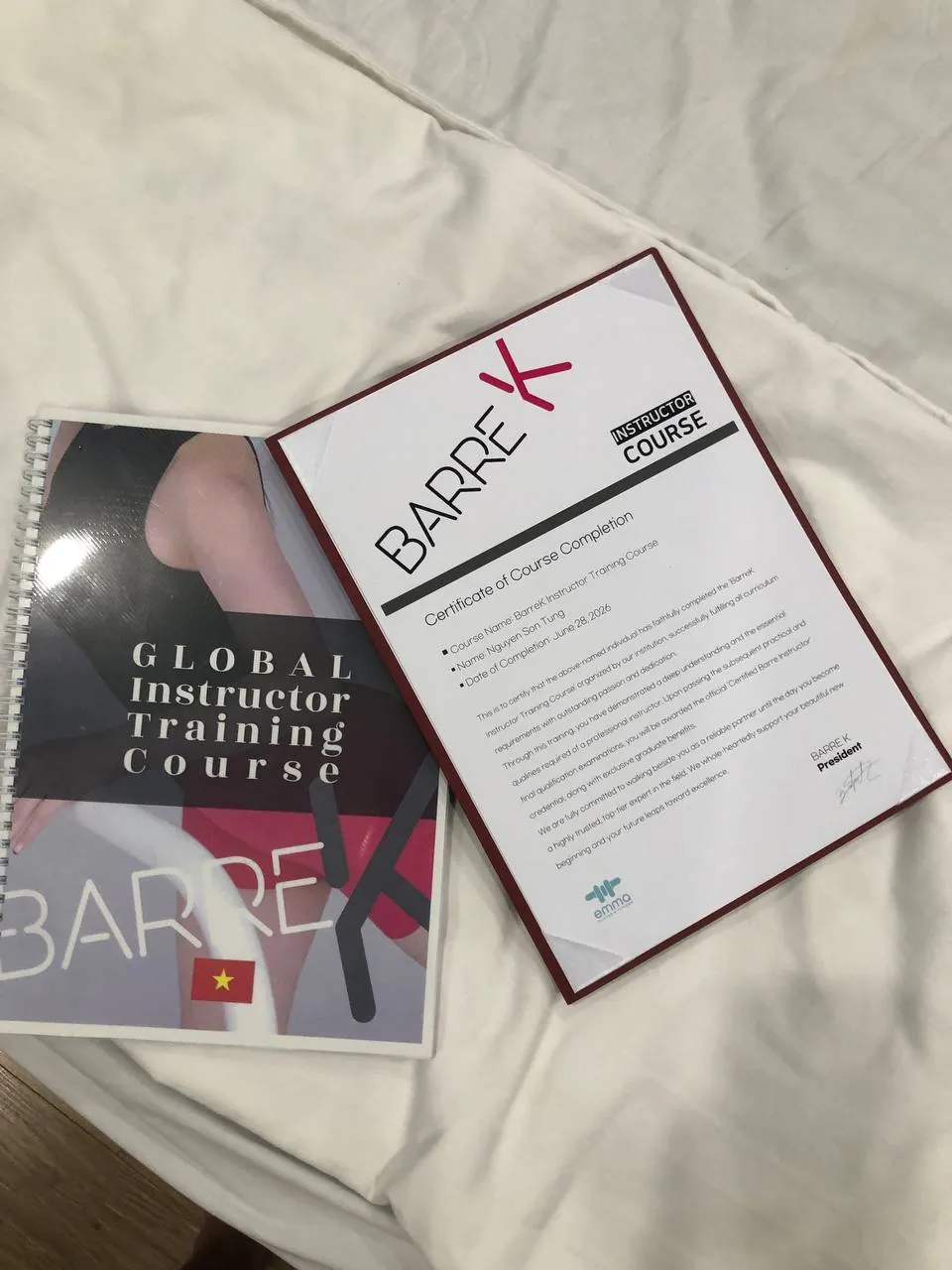 Chứng chỉ BarreK — BarreK Instructor